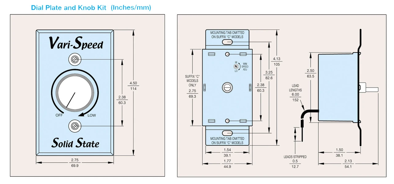 KBWC-15 | KB Electronics Solid State Variable Speed AC Electric Motor Control 5.0 Max Amps 115V 5 KBWC-15 | KB Electronics Solid State Variable Speed AC Electric Motor Control 5.0 Max Amps 115V - Image 3